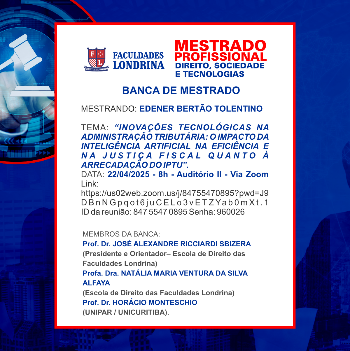 BANCA DE MESTRADO